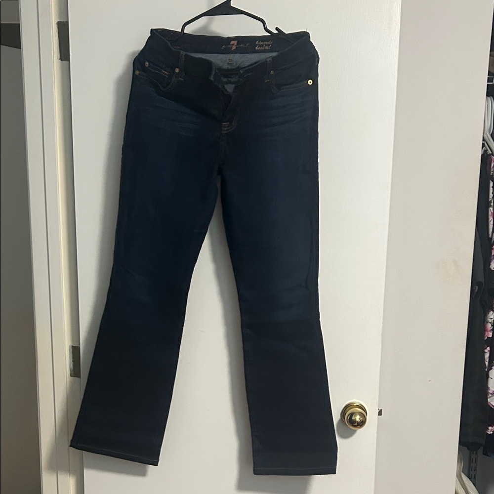 7 For All Mankind Dark Indigo Flare Jeans